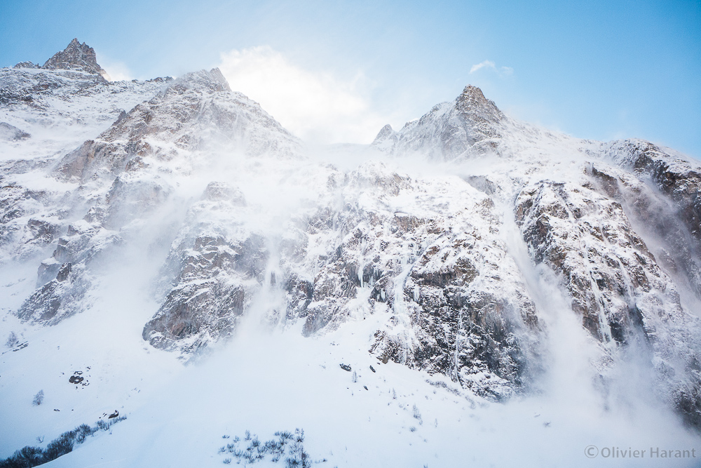 Spindrifts et avalanches.