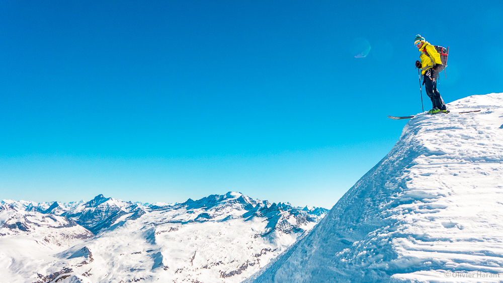 Plunging view of the N ridge of the same Aiguille