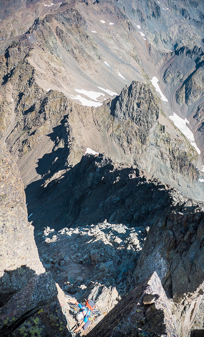 A steeper little crack before the Grand Pic